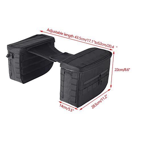 FVMOTO Motorcycle Saddlebags Saddle Bags Luggage Bags Travel Knight Rider Storage Bag Fit For Harley Softail Dyna Super Glide Sportster FXR, 14.5L