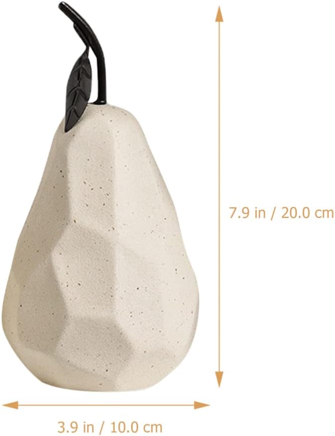 Homoyoyo Pear Decor Smooth Ceramic Fruit Art Craft Desktop Fruit Toy for Present Fair Garden Accessory