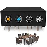 Kingling Patio Furniture Covers, Outdoor Furniture Cover Waterproof Rectangle Outdoor Table Cover...