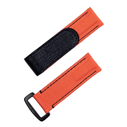 Bracelet de montre nylon et cuir KLVN 20 mm compatible avec GMT, Daytona et DateJust