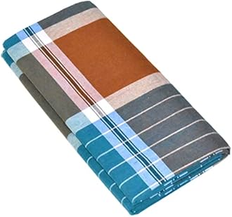 TUNI MANI Men's Stitched Cotton Lungi; 2.10mtr; Free Size (Pack of 2) (Pattern May Vary)