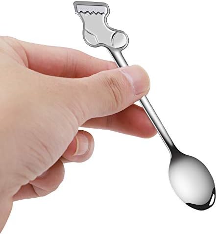 URATOT 8 Pieces Stainless Steel Spoons Coffee Tea Dessert Mixing Spoons Christmas Stocking Fillers(8)
