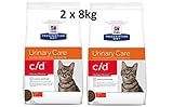 Hills Prescription Diet Feline c/d Urinary Stress: 2 x 8kg Katzenfutter Veterinary Diets