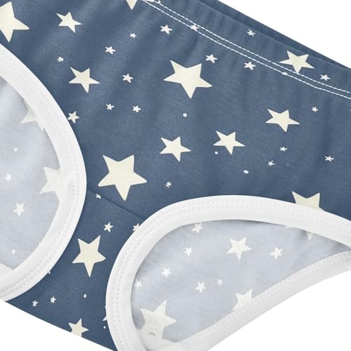 USA Stars Navy Blue Panties Little Girl Toddler Girls Underwear Cotton Flower Briefs Girls Undies 2t4