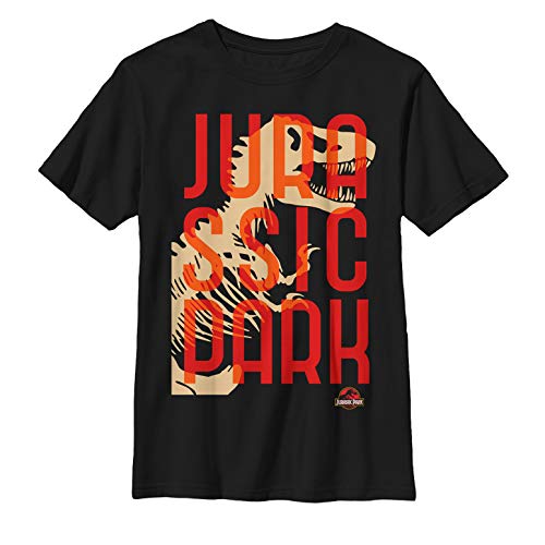 T-shirt Jurassic Park garçon noir XS imprimé Dino Bones sous licence officielle