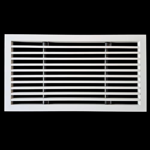Image of Premium Central air Conditioning Grille- Linear Bar Grilles - Aluminium Powder Coated Grill, Ventilation Grill, Home Grill, ac Jali, Grill for Wall, Sidewall and Ceiling (12 inch * 6 inch)