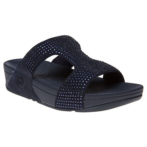 FitFlop Women's Rokkit Slide, Super Navy, 9 M US