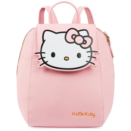 Get Trend Mochila para mulheres, adolescentes, mini mochila de couro PU, pequena bolsa de viagem para escola, trabalho, uso diário, presentes para mulheres, Hello Kitty rosa, tamanho �nico