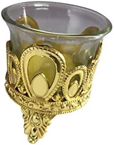 Yali Yolo Tlight Candle with Golden Crown Candle Stand Holder Set of 1 for Birthday Anniversary Hotel Spa Christmas Diwali