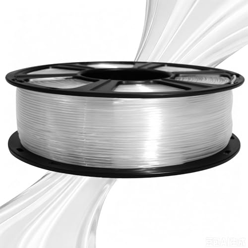 Image of Geeetech Clear PLA Filament 1.75mm, Excellent Transparency, Neatly Wound 3D Printer Filament 1kg(2.2lbs), Transparent PLA Fit Most FDM 3D Printers