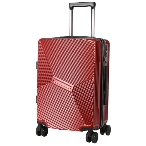 Carry-on Suitcase Luggage Portable with Spinner Wheels Carry On Drop-Resistant Locking Suitcases Luggages(Red,20 in)