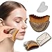 Lymphatic Contour Face Brush & Guasha Tool, Dry Facial Gentle Beauty Tool, Lymphatic Drainage Massager Soft Brushing for Chin & Jawline Sculpting, Fit The Skin Precisely, Relieve Fatigue