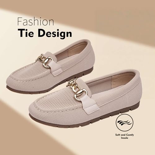 Image of Loafers for Women Comfortable Slip On Flats with Memory Foam Insole for Daily Wearing