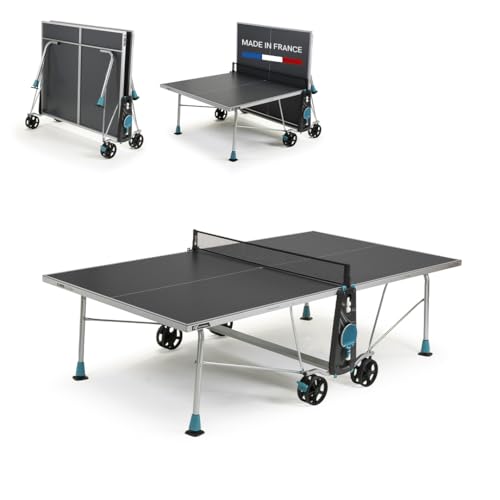 CORNILLEAU – Mesa de Ping Pong Exterior 200 x Exterior – Laminado 5 mm – FFTT – Compact Technology – SOFTMAT – Gris