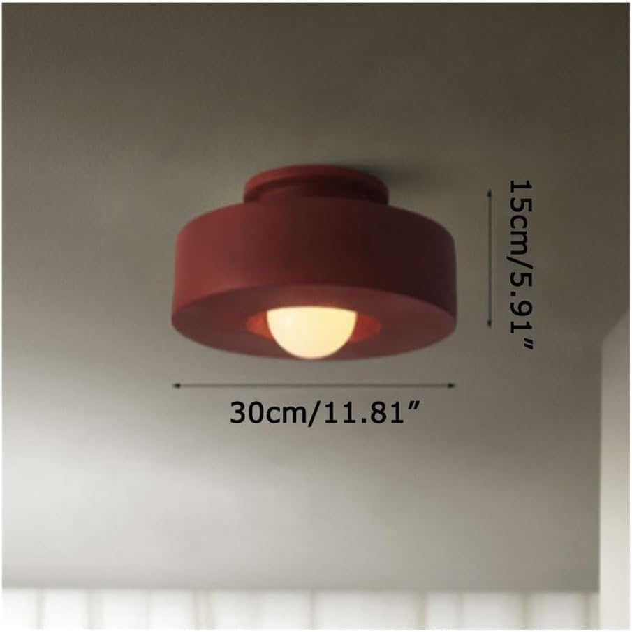 Modern Simple Close To Ceiling Light Fixtures, Industrial Creative E27 Cloakroom Ceiling Lights Fixture, Japanese Style Resin Ceiling Lamp for Entrance Hallway Studio Restaurant Hotel Porch(Green)