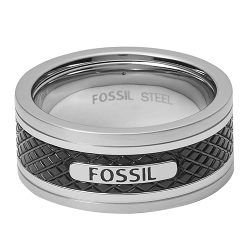 Bagues en acier inoxydable Fossil pour hommes, cadeau parfait d'anniversaire