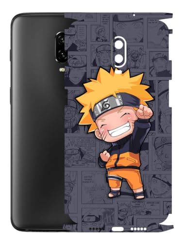 Image of AtOdds - Compatible for OnePlus 6T Mobile Back Skin Rear Screen Guard Protector Film Wrap (Coverage - Back+Camera+Sides) (Anime-1)