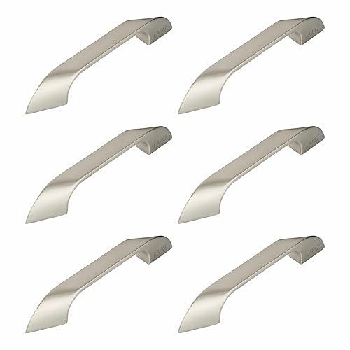 Image of LAPO 6 Piece Cabinet Handle for Kitchen, Drawer Handles for Almirah, 4 Inch Window Handle, Pulls for Pooja Mandir, Cupboard, Wardrobe (96mm, Satin Matt Finish, 3 Years Warranty) Twist