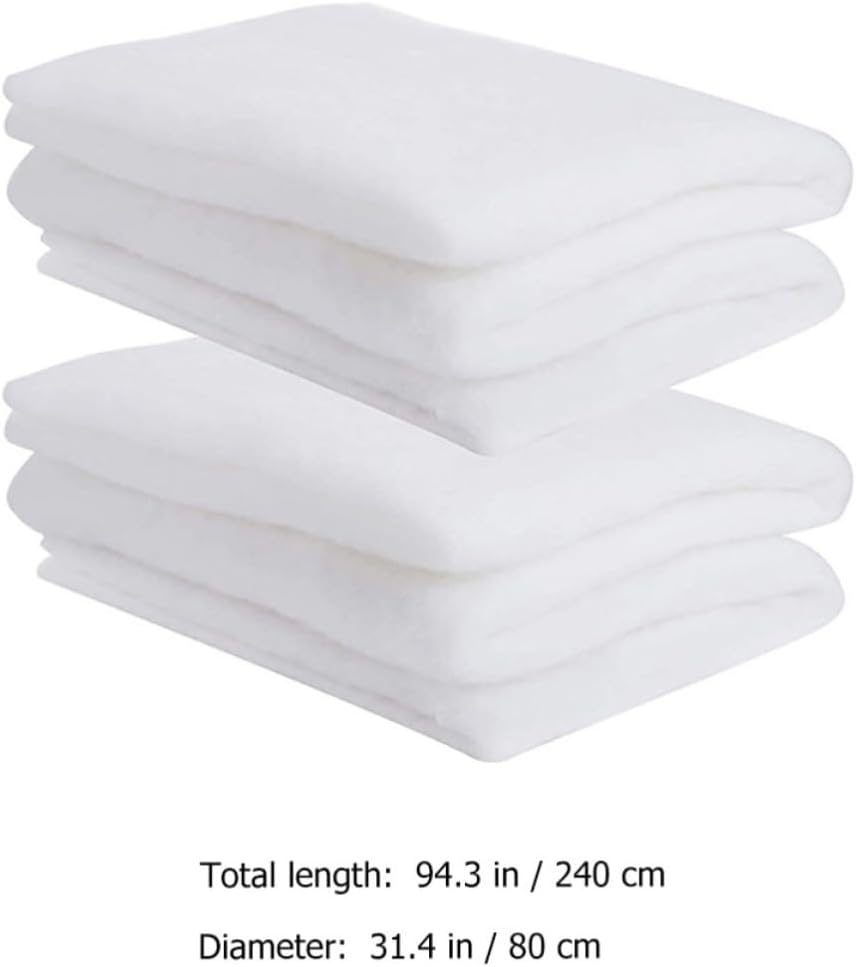 VICASKY 2pcs Thickened Artificial Snow Blanket White Polyester Fiber Christmas Snow Decor for Winter Decoration Fluffy Lightweight for Indoor Use