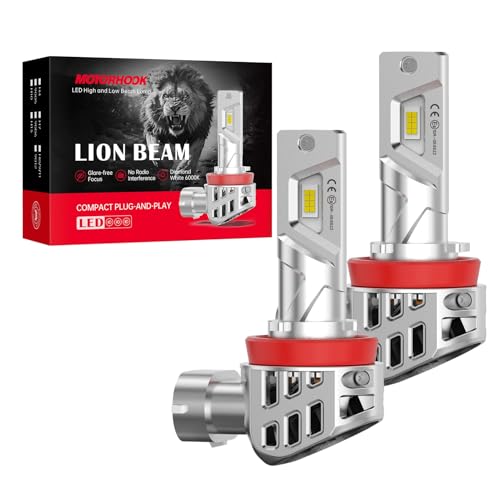 LUDUN H11 Halogen Lampen Auto 12V 60W – Extra Helles 6000K Weißlicht, H11 Scheinwerfer Glühbirnen als zuverlässiger Ersatz – Plug & Play Einbau & lange Lebensdauer, 2 Stück