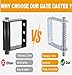 Gate Caster gate Wheel 4”, Heavy Duty Gate Caster Wheel with Spring Loaded,Universal Mount Pate, 250-500 lbs Load Capacity, 4 Inches Rubber Wheel(Two PCS)