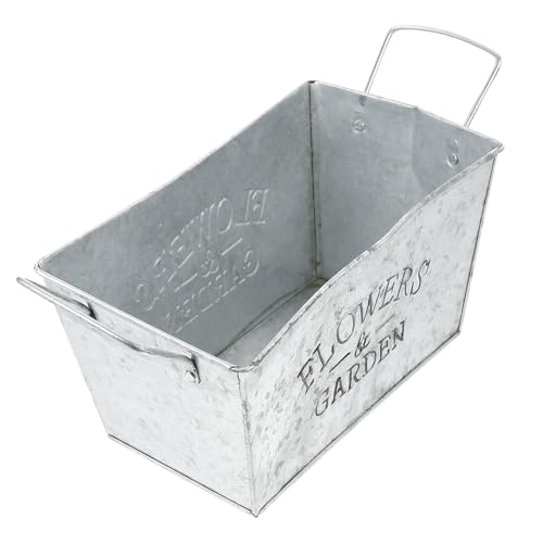 Toyvian Vaso Rettangolare in Ferro per Piante da Giardino Vaso da Fiori per Vivaio Vasca per Piantare Verdure da Balcone Robusto e Resistente per Giardinaggio Domestico e Orto Sul