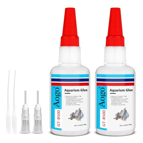 Aquarium Skeleton Glue 2-Pack, Waterproof Fish Safe Adhesive