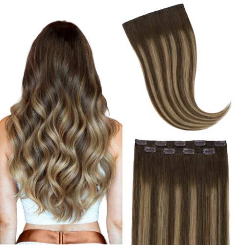 Image of GOO GOO Clip in Hair Extensions Real Human Hair Back Fill Extension 2Pcs