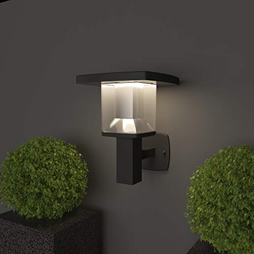 Nbhanyuan Lighting Led Outdoor Wall Light Fixtures Exterior Wall Sconce Stainless Steel Black Finish Weatherproof 3000K Warm Light Front Door Porch Light 110V 1000Lm (A+) #TOP1