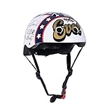 evel knievel spielzeug motorrad bequeme Passform Kiddimoto Fahrrad Helm für Kinder - CE-Zertifizierung Fahrradhelm - Design Sport Helm für skates, roller, scooter, laufrad - Evel Knievel - M (53-58cm)