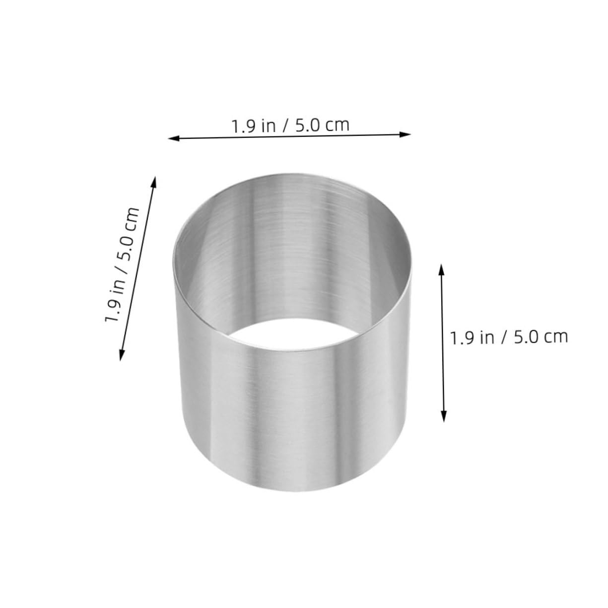 ABOOFAN 2Pcs Stainless Steel Baking Rings Cake Ring for Pancakes Tarts and Desserts Heat Resistant Kitchen Tool for Easy Baking and Decorating