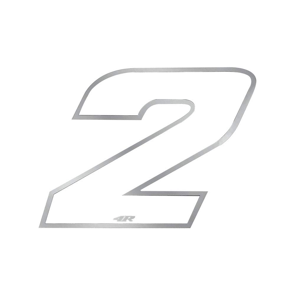 Quattroerre Racing Number 2 Anodized Small, White