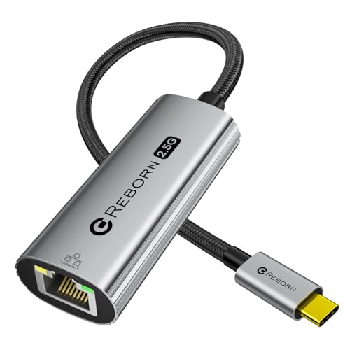 Adaptador USB C a Ethernet 2.5G Reborn ideal para teletrabajo y streaming en casa
