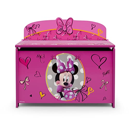 Minnie Mouse 2-Piece Toddler Bedroom Set By Delta Children - Includes Toddler Bed And Deluxe Toy Box, Pink #TOP4
