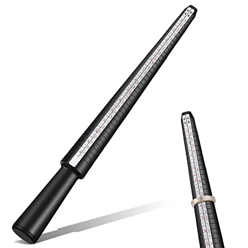 Topker US EU Standard Ring Sizer Mandrel Stick Finger Gauge Ring Measuring Sizes Jewelry Tool Ring Measurer