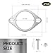 2PCS Car Exhaust Gasket, 2.5-Inch Standard Exhaust Flange Gasket Replacement OEM#120-06310-0002, Car Accessories Exhaust Flange Repair Kit for Cars, Trucks(Silver)