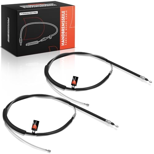 Frankberg 2x Handbrake Cable Disc brake Rear Left Right Compatible with M.e.g.a.n.e II Coupé-Cabriolet EM0/1 1.5L-2.0L 2003-2009 Replace# 8200247042