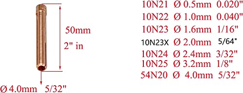 Image of RIVERWELD TIG Torch Collets 54N20 5 /32 inch & 4.0mm Consumables 10pcs | for QQ300 DB PTA SR WP 17 18 26 TIG Welding Torch Accessories