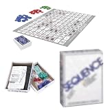 Sequence Juego de Mesa, Sequence Game, Juego de Mesa Estrategia Familiar - Juego de Cartas con Tablero Plegable,104 Cartas...