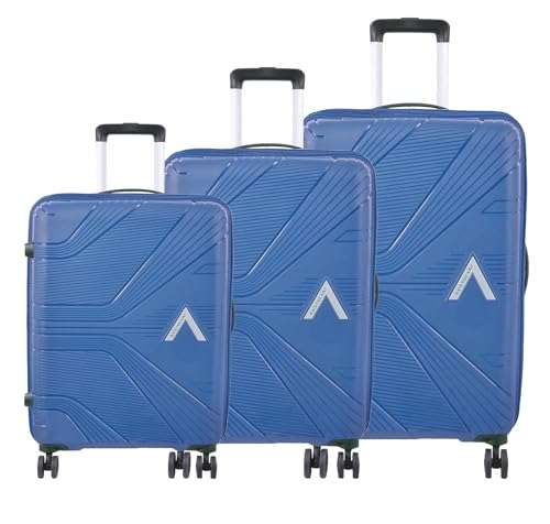 Image of VIP Aristocrat Phantom PRO 55, 66 & 76 Cm Polyproplyene Hard-Sided 8 Wheels Spinner Luggage Set of 3 Trolley Bags for Travel with Combination Lock| 3 Years Warranty