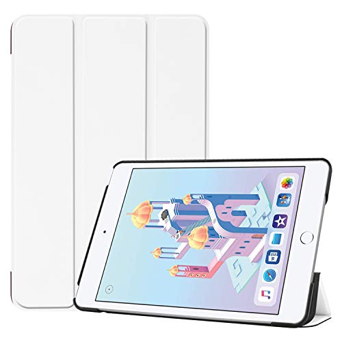 For iPad mini5 �P�[�X Gosento iPad mini 2019 �X�^���h�@�\�t�� �J���O�ܔ��^�X�^���h�P�[�X PU���U�[ iPad mini 5 2019 �J�o�[ (�z���C�g)