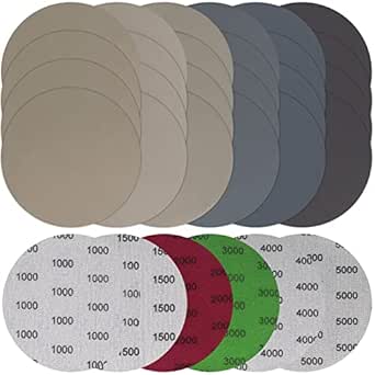 Visxcnu 24 Stück Schleifpapier Klett 50mm - Körnung 1000-5000 Für Auto & Holz