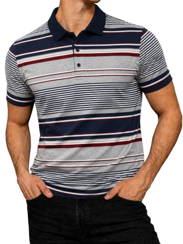 Image of EYEBOGLER Polo T-Shirt for Men || Half Sleeves Neck Polos Men's T-Shirt || Striped Polo || Packs Also Available