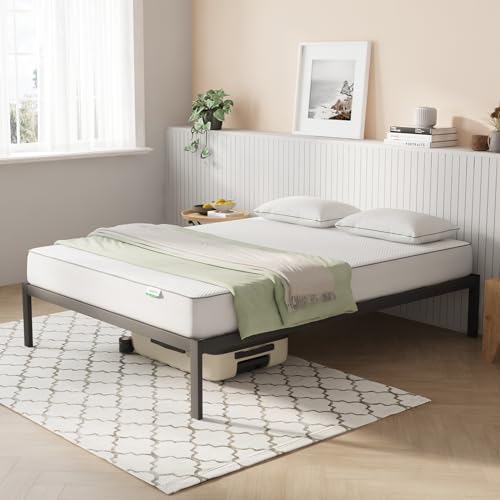Miniatura 2 de Novilla Somier 180 x 200 con láminas de chopo, Altura 30 cm, Estructura de Cama 180x200 cm, con somier de láminas, Marco de Cama de Metal, para Adultos, niños y Adolescentes, fácil Montaje, Negro