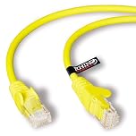 rhinocables CAT 6 High-Speed Gigabit Ethernet Cable - Patch Network Lead for LAN| Snagless UTP With LSZH Jacket | RJ45 Connector - Internet, Router, Modem, Smart TV, PC & More (10m, Yellow, Pack of 1)