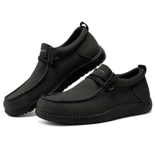 Image of Mens Wide Shoes Casual Slip On Shoes for Men - Men Loafers Wide Comfortable Boat Shoes with Arch Support