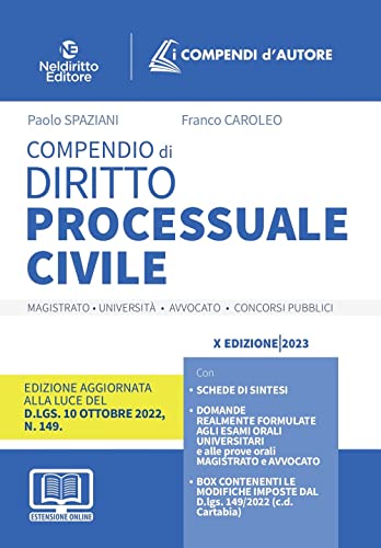  Compendio di diritto processuale civile. Con espansione online