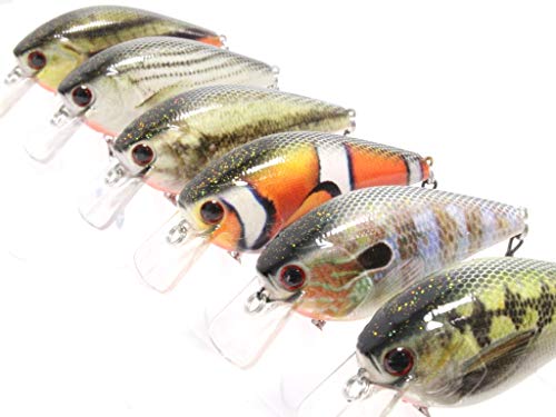 wLure Minnow Crankbait for Bass Fishing Bass Lure Jerkbait Fishing Lure (HC25KB, with Tackle Box)