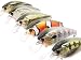 6 Hard Baits Fishing Lures in One Tackle Box Crankbait RealSkin Painting for Bass Fishing HC25KB