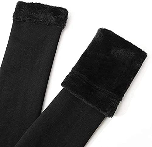 Khillayox Socks for Women - Nude Warm Knee Pads for Cycling - Thick Fur Lined Winter Protection - Comfortable Knee Warmers for Cold Weather Riding - Durable & Cozy Knee Pads (Black -2pc.) 1